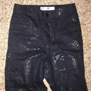 Topshop snake print shiny pants
